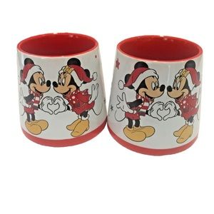 NEW Disney Mickey & Minnie Mouse Christmas True Love Mugs - Set of 2 - NEW - OBO